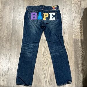 RARE bape jeans. Size small~ 27/28 waist